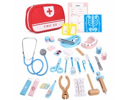Dastium Kids - Doktersset Speelgoed - Montessori Speelgoed - Houten Speelgoed Doktersset - Inclusief Acccessoires
