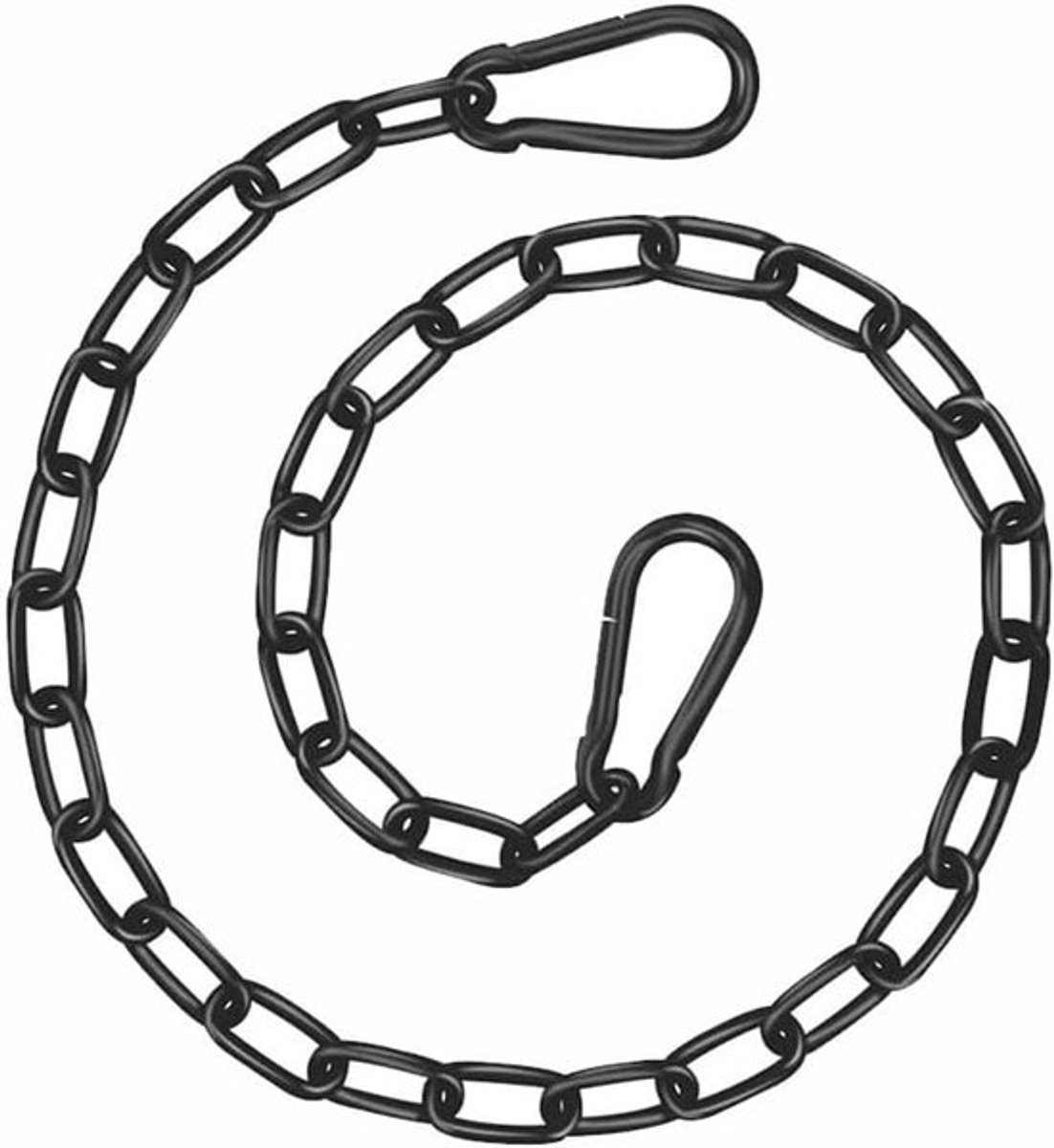 Metalen Ketting - Hangketting Zwaar - Schommel Ophangen - Met Karabijnhaken - 80 cm - Zwart