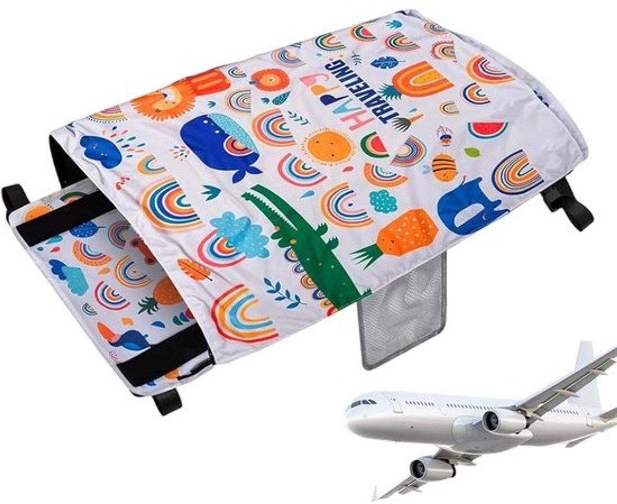 Vliegtuig Hangmat - Kinder Voetensteun - Comfortabel Reizen - Draagbare Slaaphulp - 44 x 79 cm - Wit