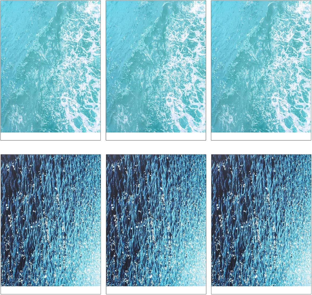 Watergolven Modelbouw Stickers - 6 Vellen Coated Papier voor Creatieve Projecten en Decoratie
