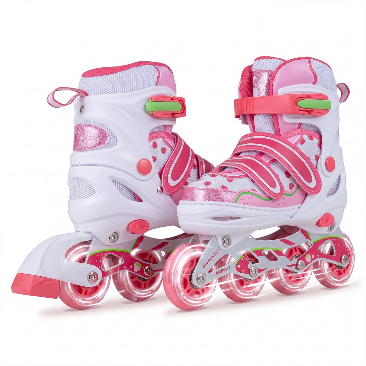 SureDeal® - Sportspeelgoed - Inline Skates - Kinderen Maten Verstelbare - Verlichte Wielen Inline - Roze