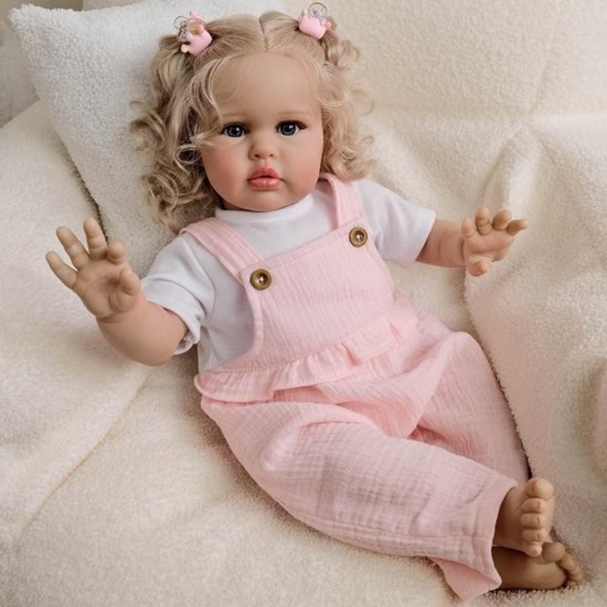 Reborn Baby Pop - Silicone met Haar - Levensechte Babypoppen - Luxe