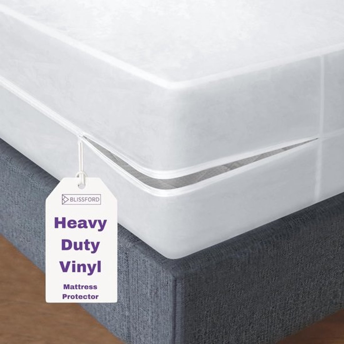 Waterdichte Vinyl Matrashoes met Ritssluiting voor Volledige Bescherming
