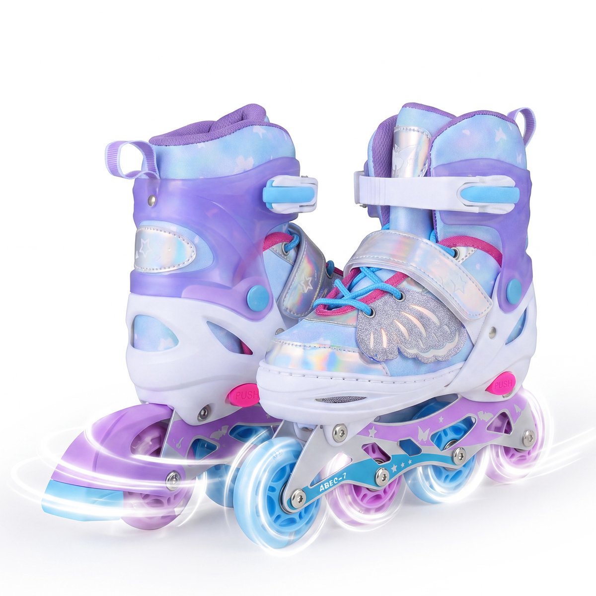 SureDeal® - Sportspeelgoed - Inliners - Kinderen Inline Skates - Verlichte Wielen Rolskates - Blauw - 35x11x28 cm