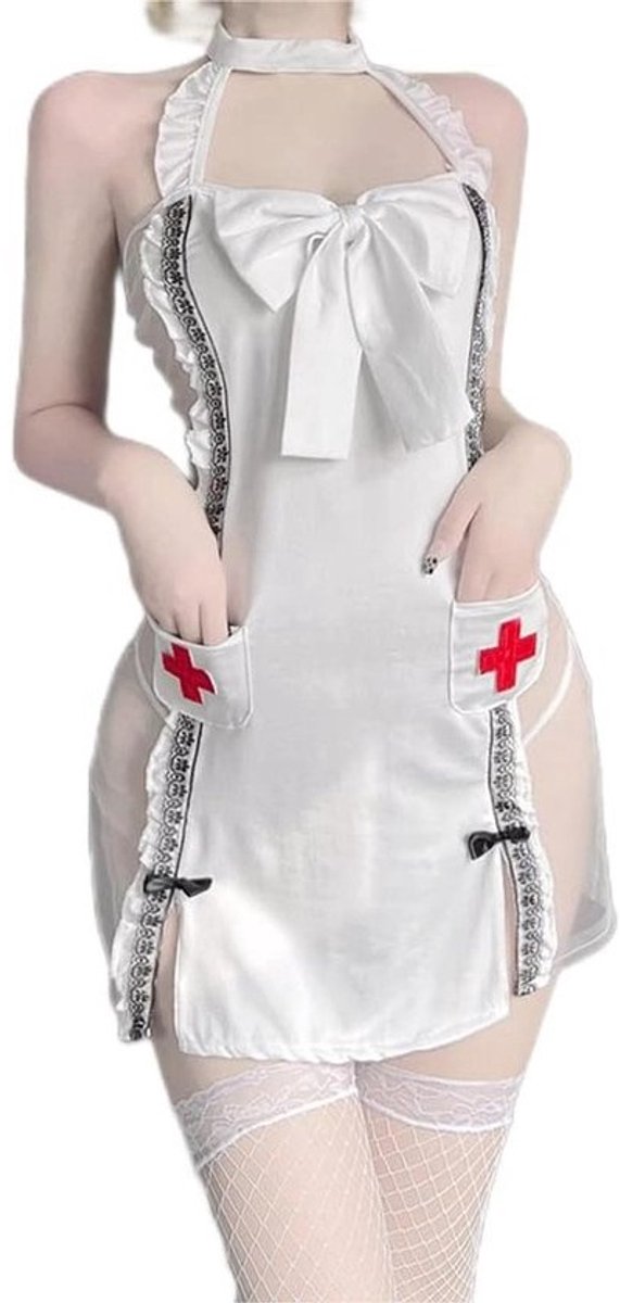 Verpleegster Jurk voor Dames - Sexy en Ondeugend Cosplay Kostuum in Zwart