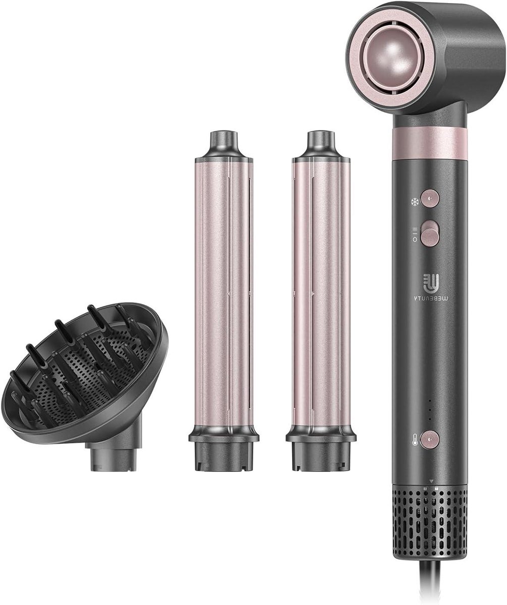 Haardroger Multistyler - 4-in-1 Styling - Haar Snel Drogen - 500 Miljoen Negatieve Ionen - 1400 W Vermogen - Mokka