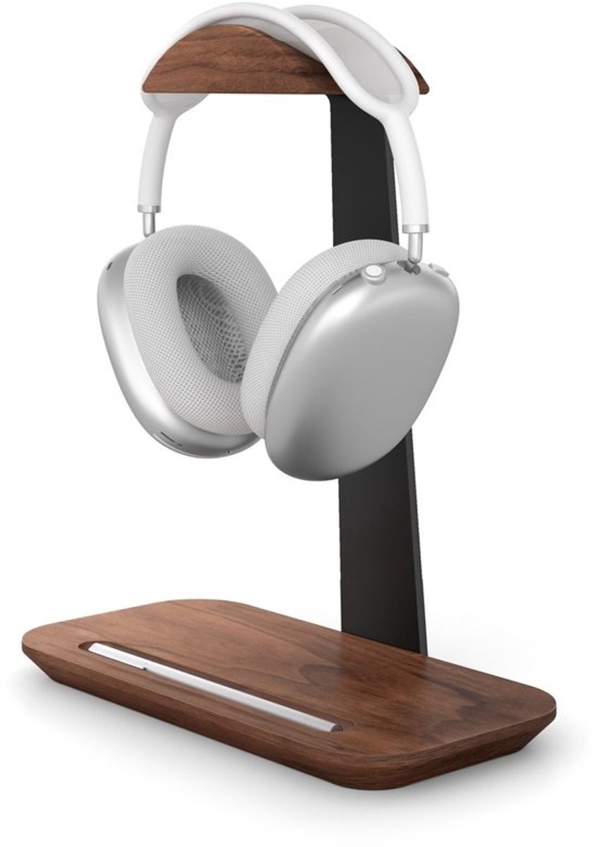 Houten Koptelefoon Standaard voor Bureau - Walnoothout - Universeel
