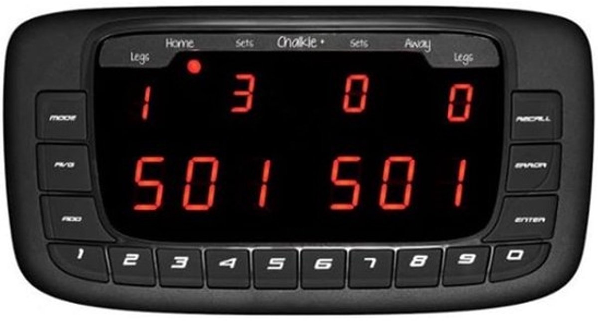 Elektronisch Scorebord - Dart Scorecomputer - Darten Wedstrijden - Automatische Scoreberekening - 12 x 23 x 2 cm - Zwart