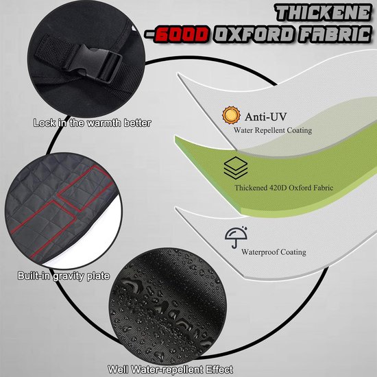 Scooter Voetenzak - Deken Beenbescherming - Rijden Beschermen - Waterdicht Oxford Weefsel - Universeel - Grijs — afbeelding 3