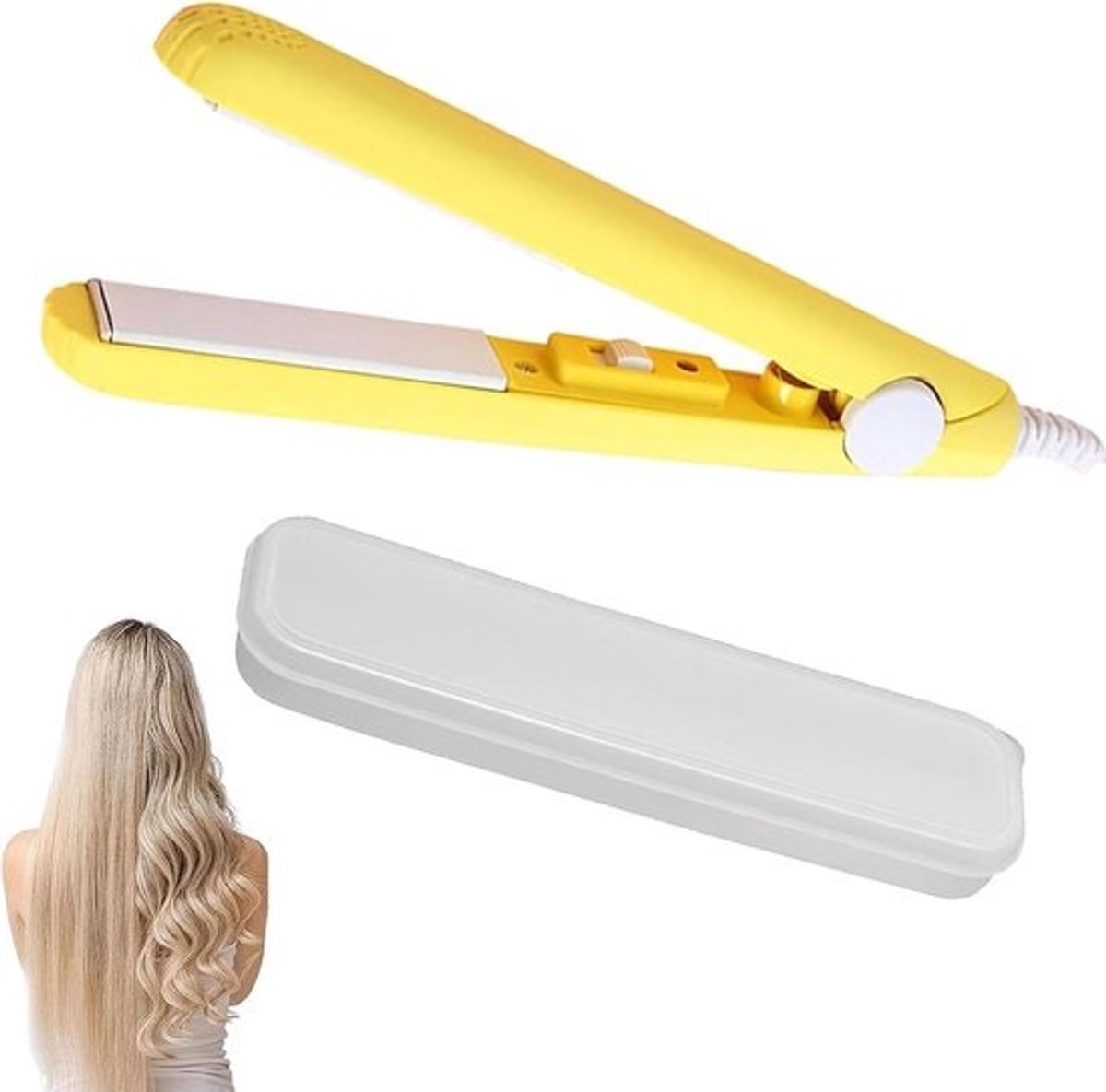 Mini Stijltang & Krultang 2-in-1 Keramisch - Professionele Reisstijltang voor Alle Haartypes
