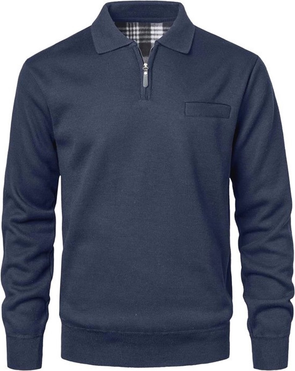 Heren Fleece Gevoerde Truien Met Ritssluiting - Casual Gebreide Sweatshirt Met Lange Mouwen