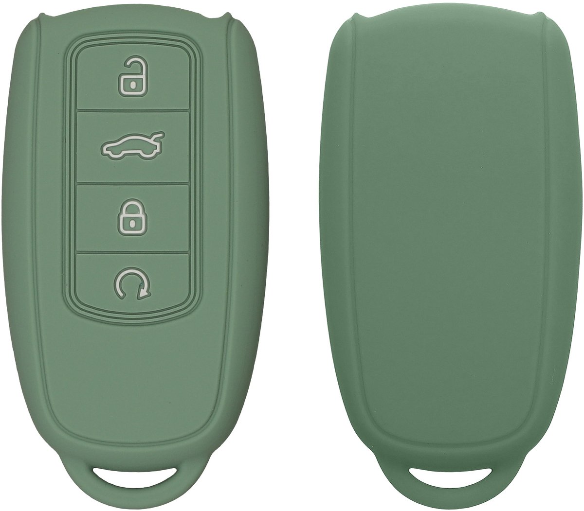 kwmobile autosleutel hoesje geschikt voor Chery Omoda C5 / Jaecoo 7 / Tiggo 7 Pro 8 Pro / Arrizo 5 hoes - TPU autosleutel behuizing - Beschermende auto sleutel case - Sleuteletui in vintage groen