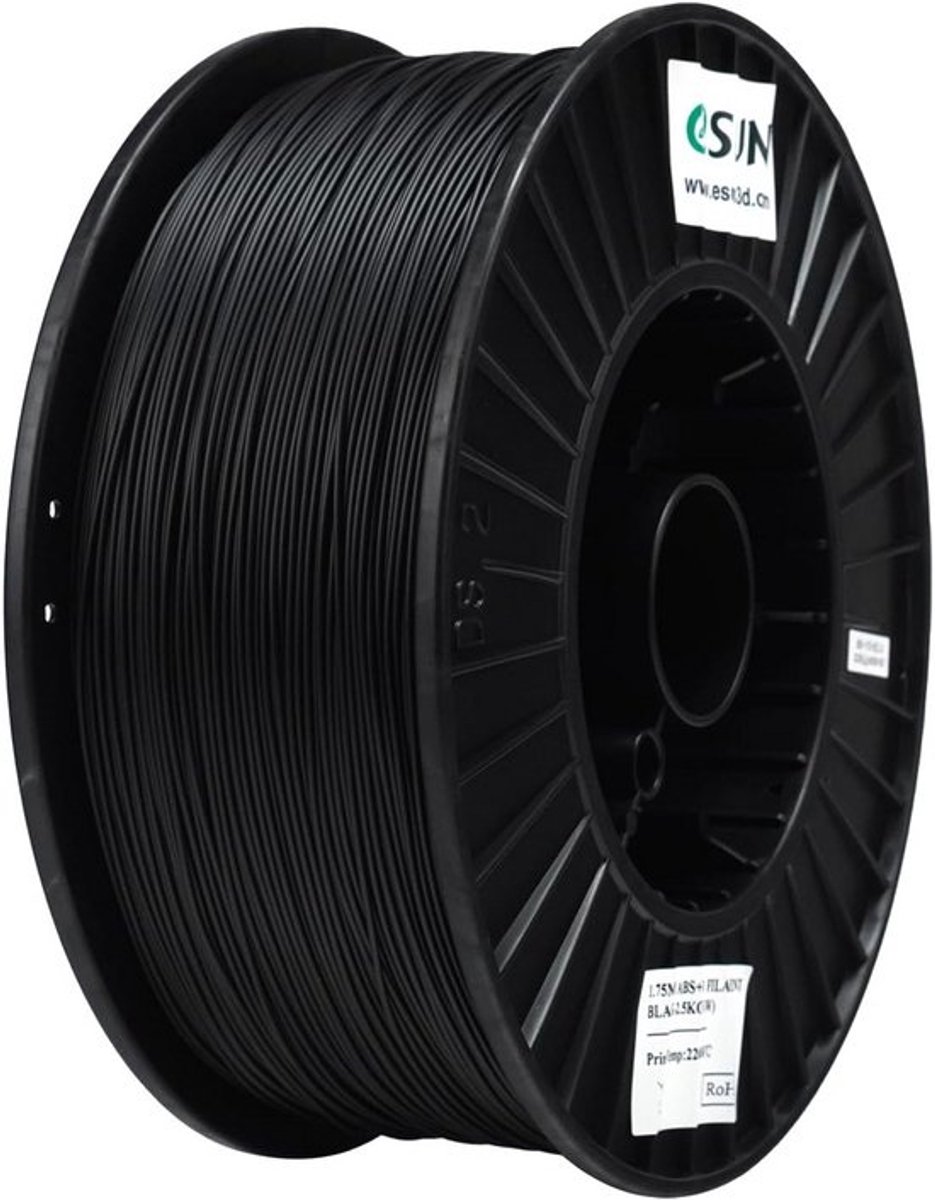 ABS+ 3D Printer Filament 1.75mm Zwart 2.5kg Hoge Precisie FDM Materiaal