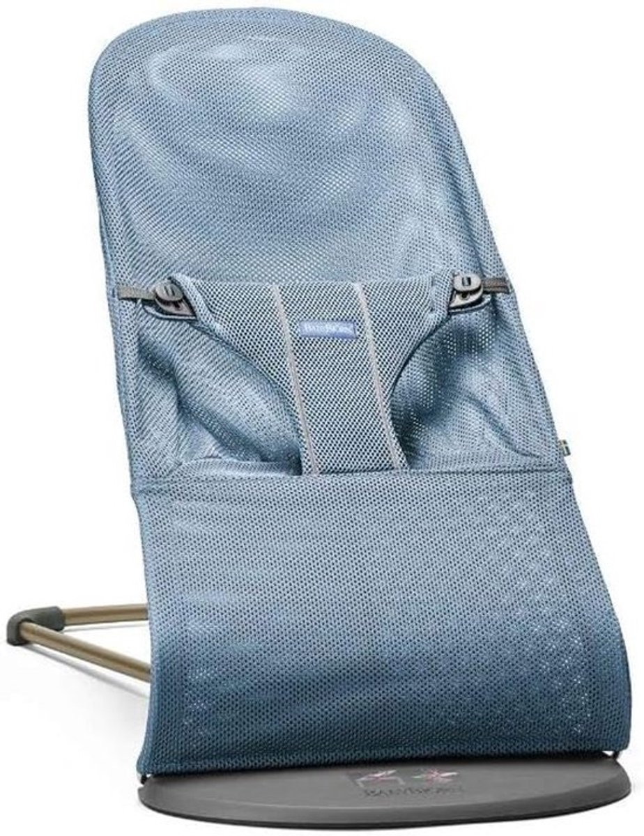 Babywipstoeltje - Schommelstoel baby - Spelen en ontspannen - Zacht 3D-jersey materiaal - 895 x 39 x 10 cm - Lichtblauw