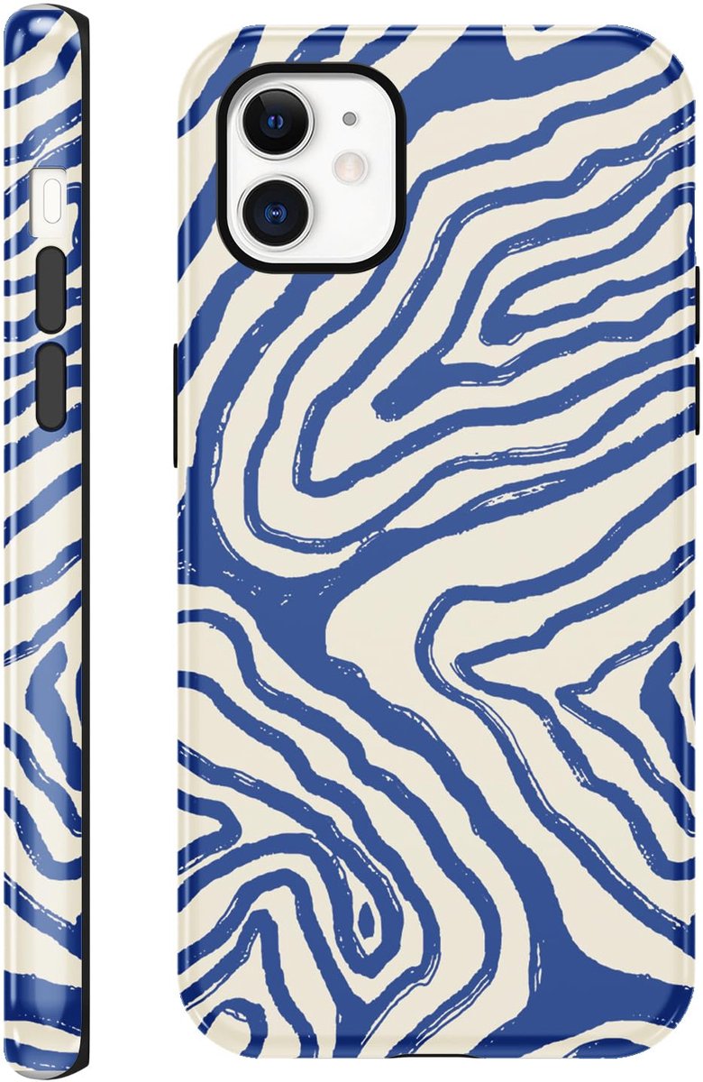 2-in-1 beschermhoes voor iPhone 11 6,1 inch, esthetische zomer, dubbel patroon, tekening, siliconen, dun, TPU, voor vrouwen en meisjes, schokbestendig, krasbestendig, bumper beschermhoes