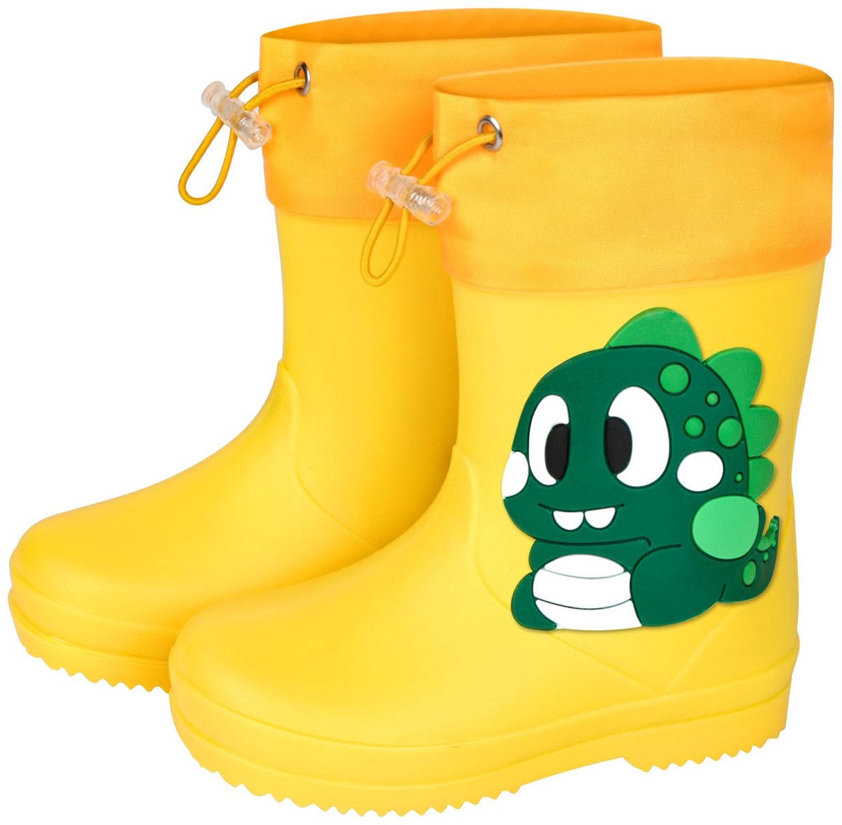 Aomig Regenlaarzen, rubberlaarzen voor kinderen, winddicht, waterdicht, antislip, verstelbaar trekkoord, lichte comfortabele regenlaarzen voor jongens en meisjes om in de regen uit te gaan, dinosaurus