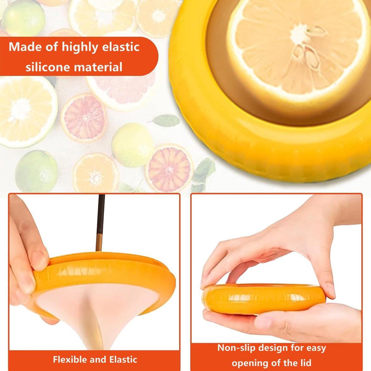 4 stuks siliconen fruitopbergdozen, voor ui, tomaat, citroen, avocado, groenten om levensmiddelen vers te houden