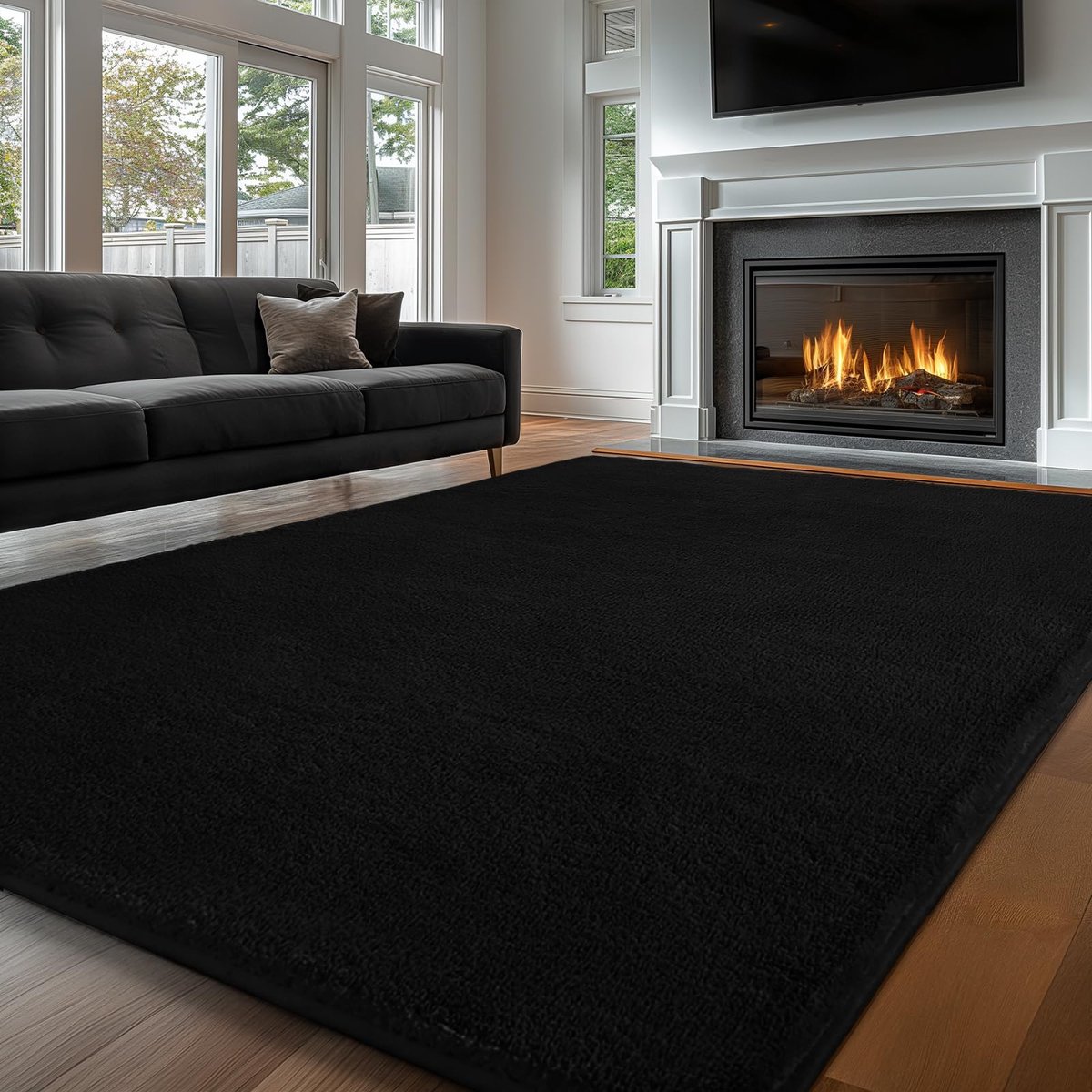 Lemon Tapijt Vloerkleden Woonkamer Groot 200x300, Grijs Tapijt voor Slaapkamer Wasbaar Vloerkleed Antislip Pluizig Tapijt Shaggy Crème Tapijten Extra Grote Vloerkleden voor Woonkamer Kinderkamer