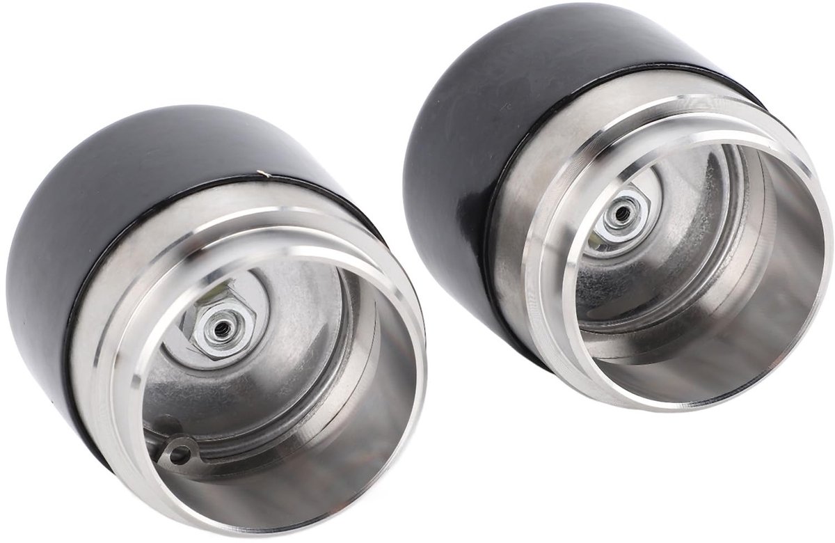 Dailygoods- Naafbeschermer 45mm RVS - 2 Stuks - Verbeterde Bescherming - Rubberen Dop - Geschikt voor Aanhangwagen - Veelzijdige Toepassingen - Lagerbescherming