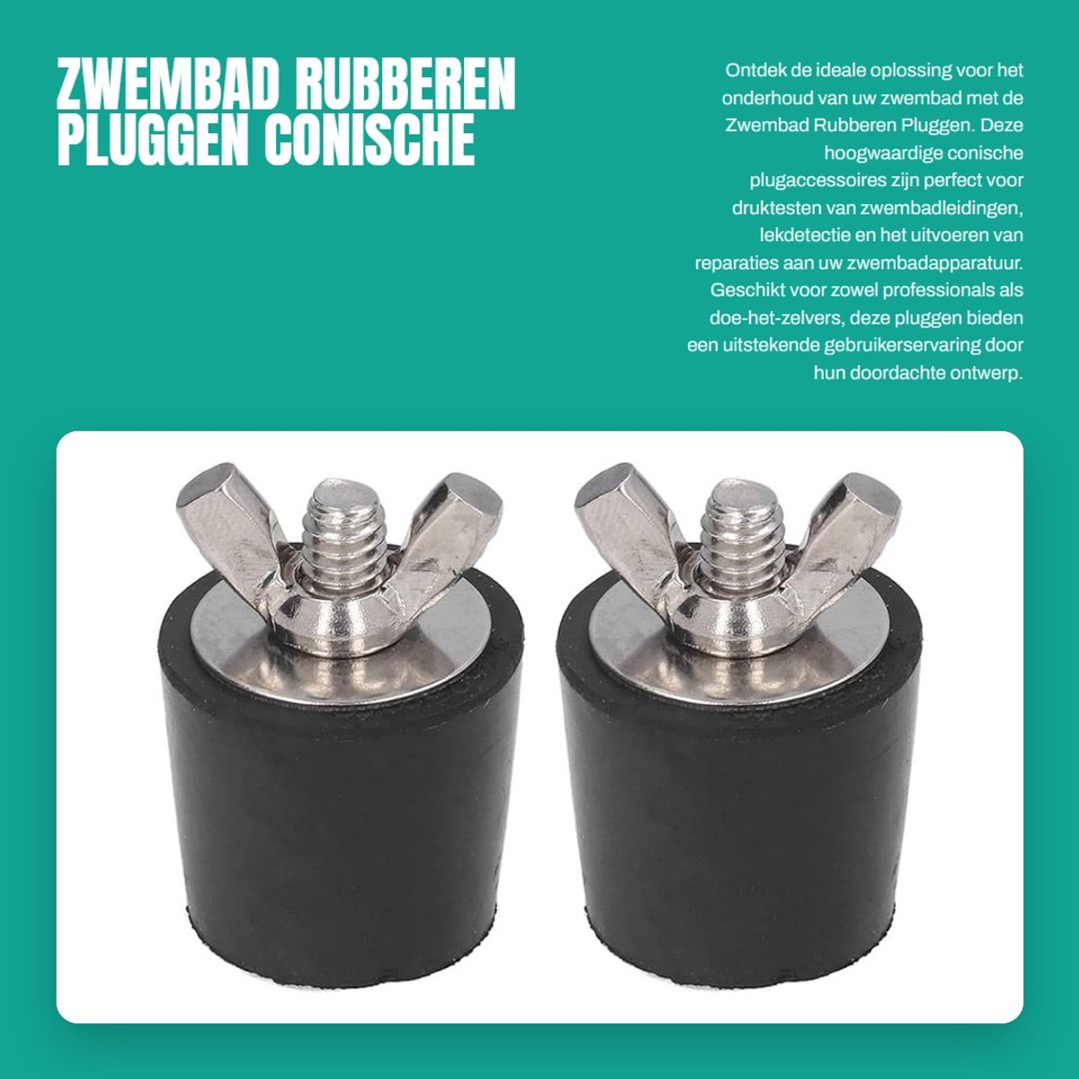 Dailygoods- Rubberen Pluggen Winterklaar - Conische Plugaccessoires - 25 Mm - Multifunctioneel - Hoogwaardig Rubbermateriaal - Ideaal voor Druktesten - Zwembadplug