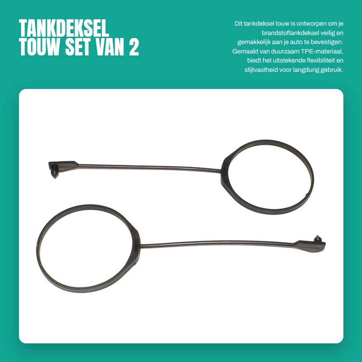 Dailygoods- Tankdeckel - 2 Stuks - TPE Materiaal - Slijtvast - Flexibel - Eenvoudige Installatie - Naadloze Pasvorm - Brandstofdop