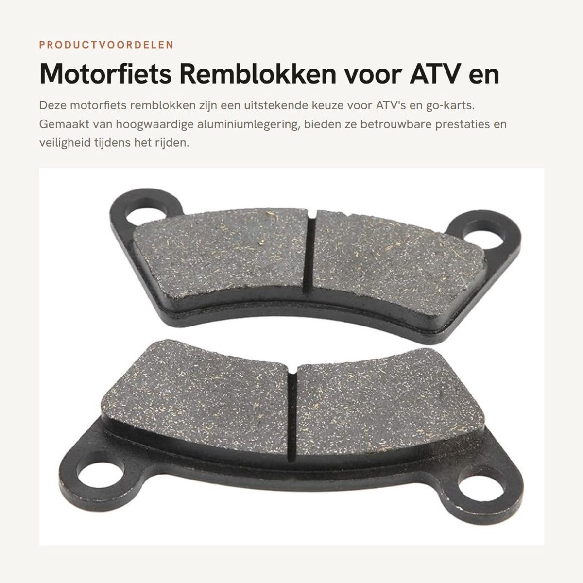 Dailygoods- Remblokken Hoge Prestaties - Remblokken ATV/JLA-21B - Remblokken UTV/Go Kart - Remblokken Aluminium - Remblokken 2 Stuks - Grote Duurzaamheid - Rempads
