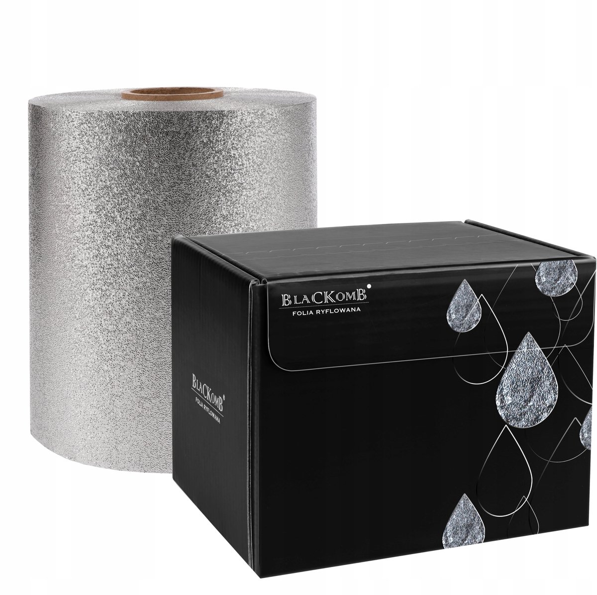 Blackomb Aluminium Kappersfolie - Geribbelde Zilveren Folie voor Haarkleuring - Rol 100 m