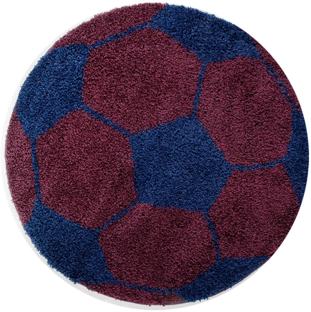 Kindervloerkleed Voetbal NAVY 120 X 120 cm Kinderkamer en speelkamer | FUN