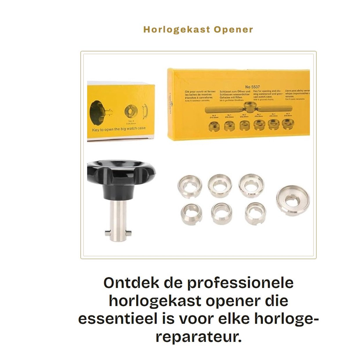 Dailygoods - Horlogekast Opener - Professionele Horloge Reparatieset - Handig en compact - 7 Vormen - Perfect voor horloge reparatie - Geschikt voor T...