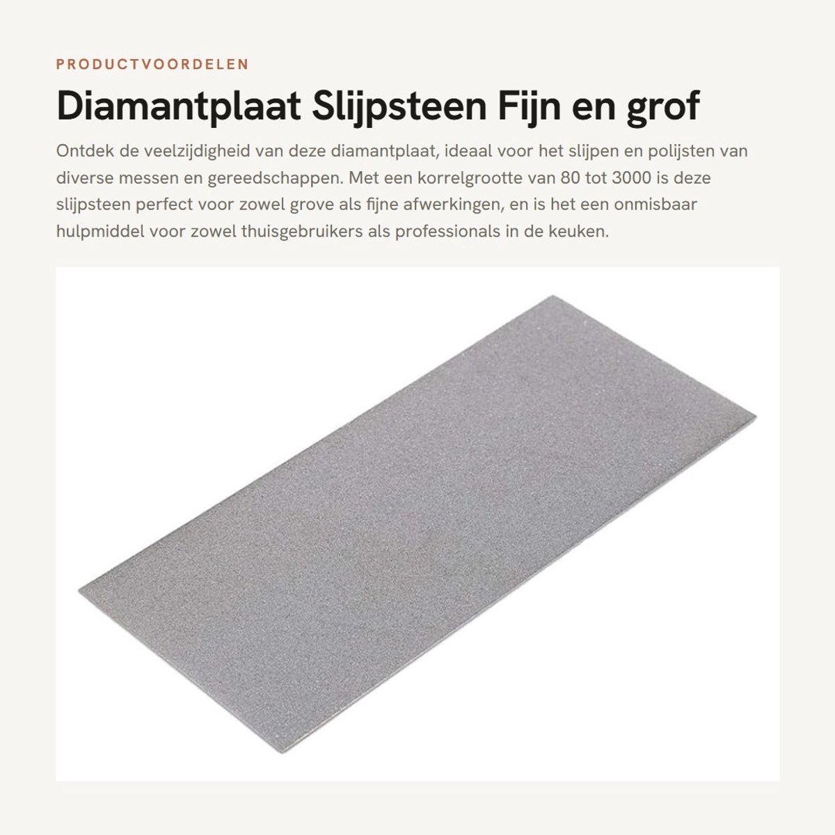 Dailygoods- Slijpsteen 80-3000 korrel - Diamantslijpsteen - Slijpsteen voor messen - Slijpsteen set - Polijsten - Fijn geslepen diamantmateriaal - Slijpplaat
