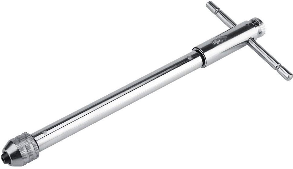 Dailygoods- Tap Sleutel T-Hendel - Verstelbare Ratchet Beugel - Hoogwaardige Legering Staal - M3-M8/M5-M12 - Roest- en Corrosiebestendig - Efficiënte Actie - Tang