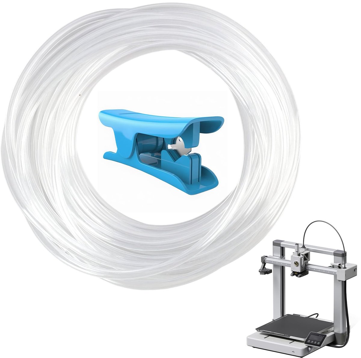 Dailygoods - 5 m PTFE-Buis voor 3D-Printers - Teflon-Slang met Snijder