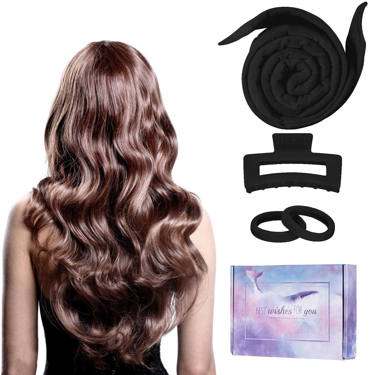 Dailygoods- Krulspelden Hittevrij - Krulset - Haarrollers - Haarspeld - Polyester/Katoen - Veilig voor het Haar - Haarkruller