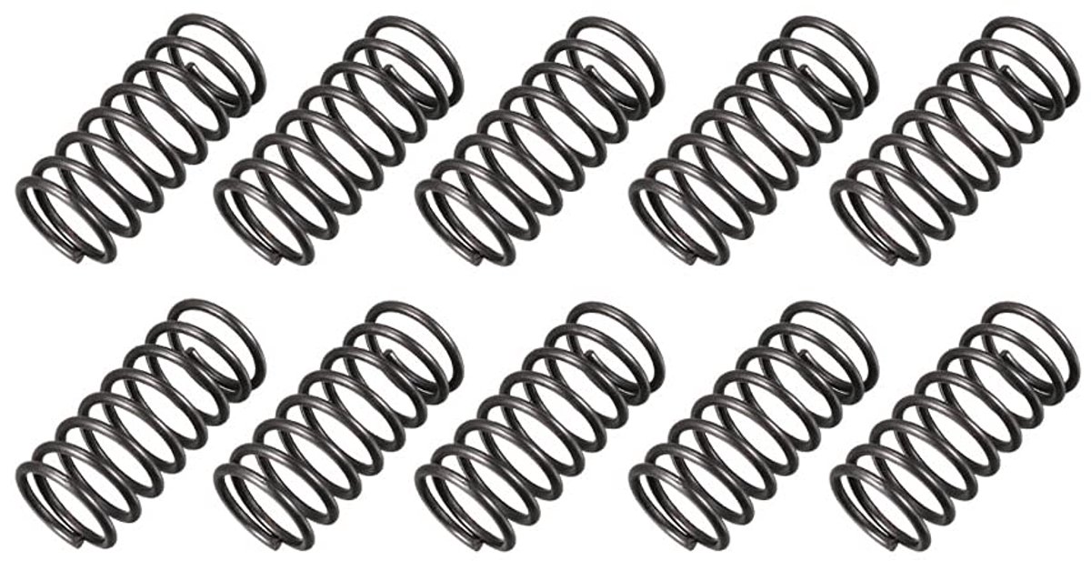sourcingmap 1.2mm Draad Dia 12mm Outer Dia 25mm Lange Compressie Lente Zwart 20 stks