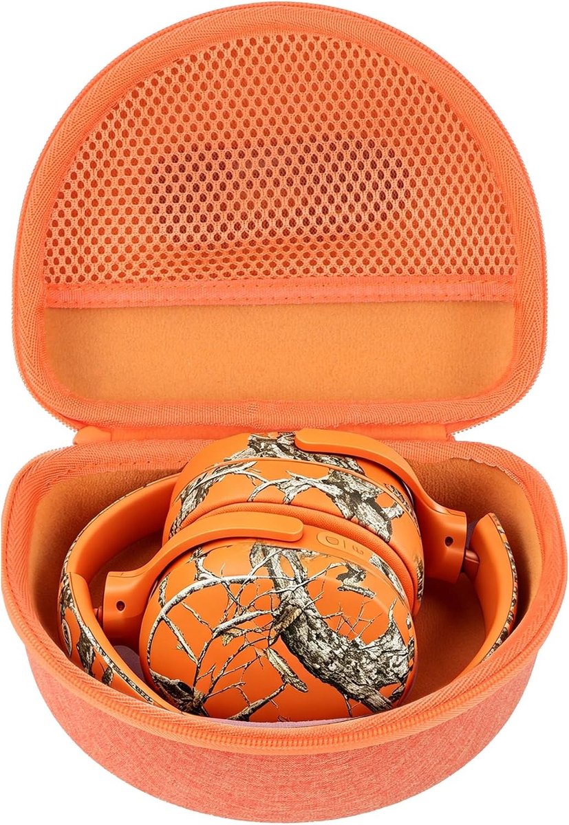 Duurzame Hard Case voor Draadloze Hoofdtelefoons - Bescherming, Schokbestendig en Lichtgewicht (Oranje)