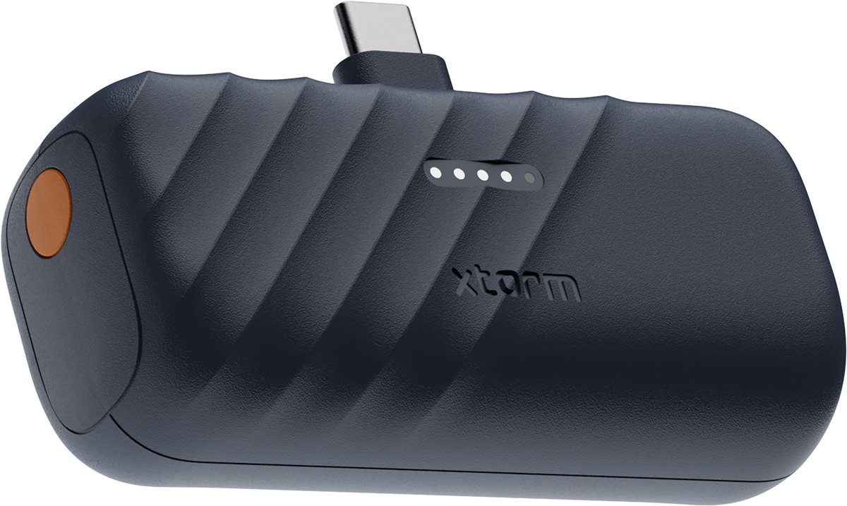 Xtorm Go2 Evolution Powerbank – 5.000 mAh – USB-C Aansluiting – Krachtige Duurzame Powerbank – Geschikt voor iPhone & Samsung – Blauw