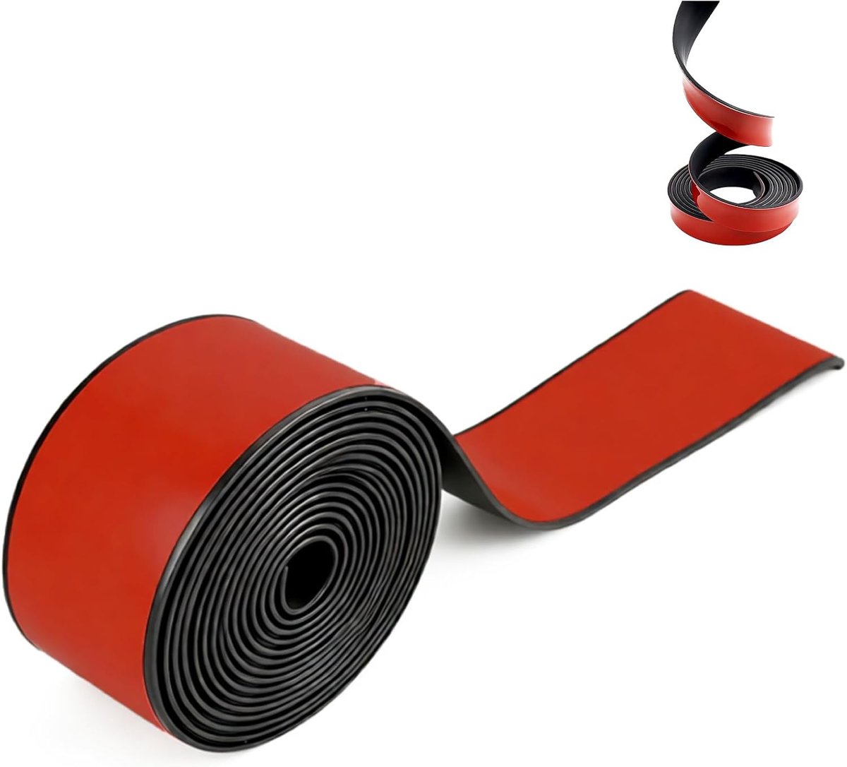 Rubberen strips, zelfklevend, 3 meter rubberen strip, neopreen rubberen plaat, afdichtingstape, zelfklevend rubberen profiel, rubberen strip, voor doe-het-zelf afdichting, vloerbedekking, 25 x 3 mm