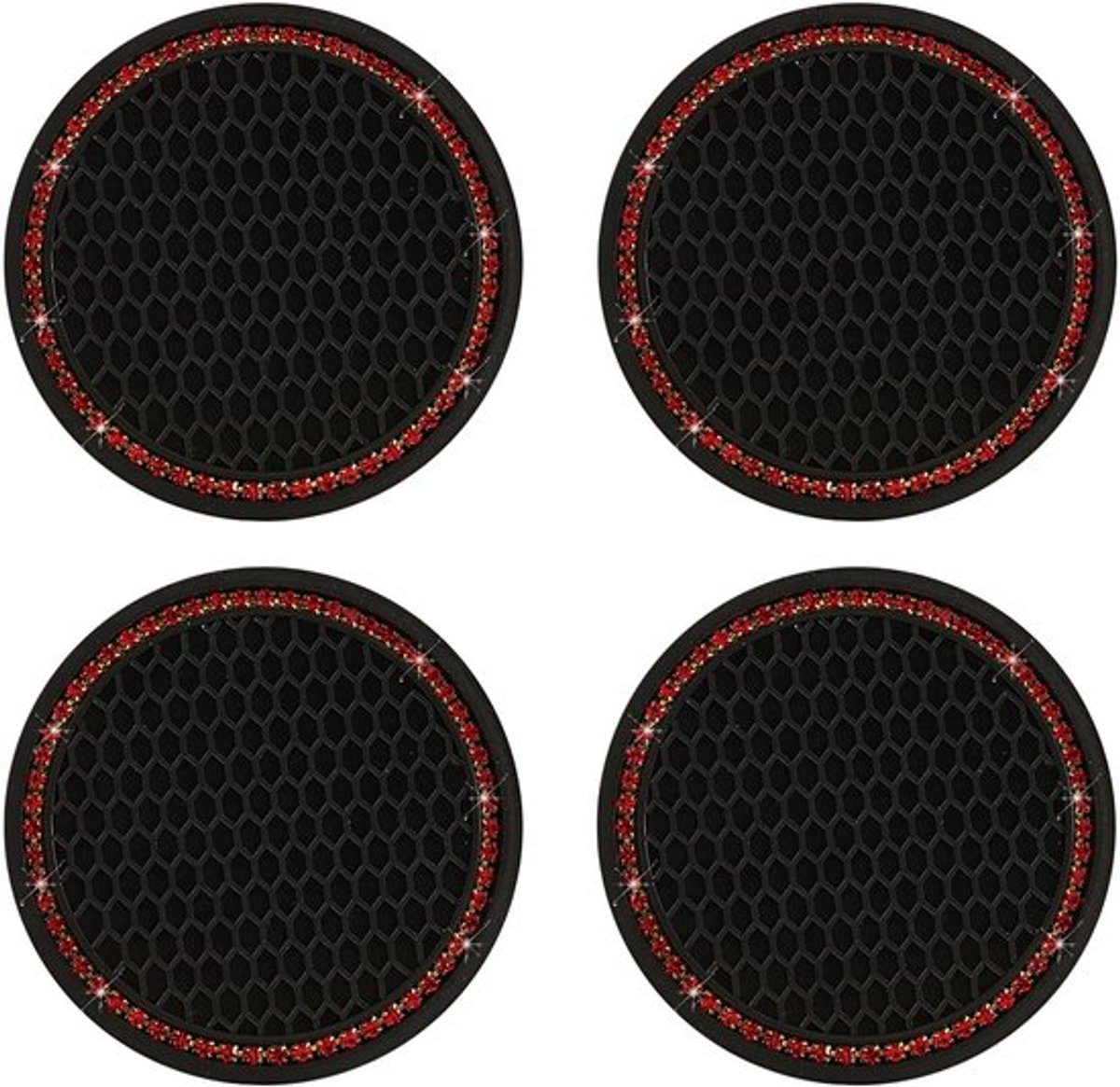 Store_8 - Universele Voertuig Bekerhouder - Siliconen Coaster - Rood