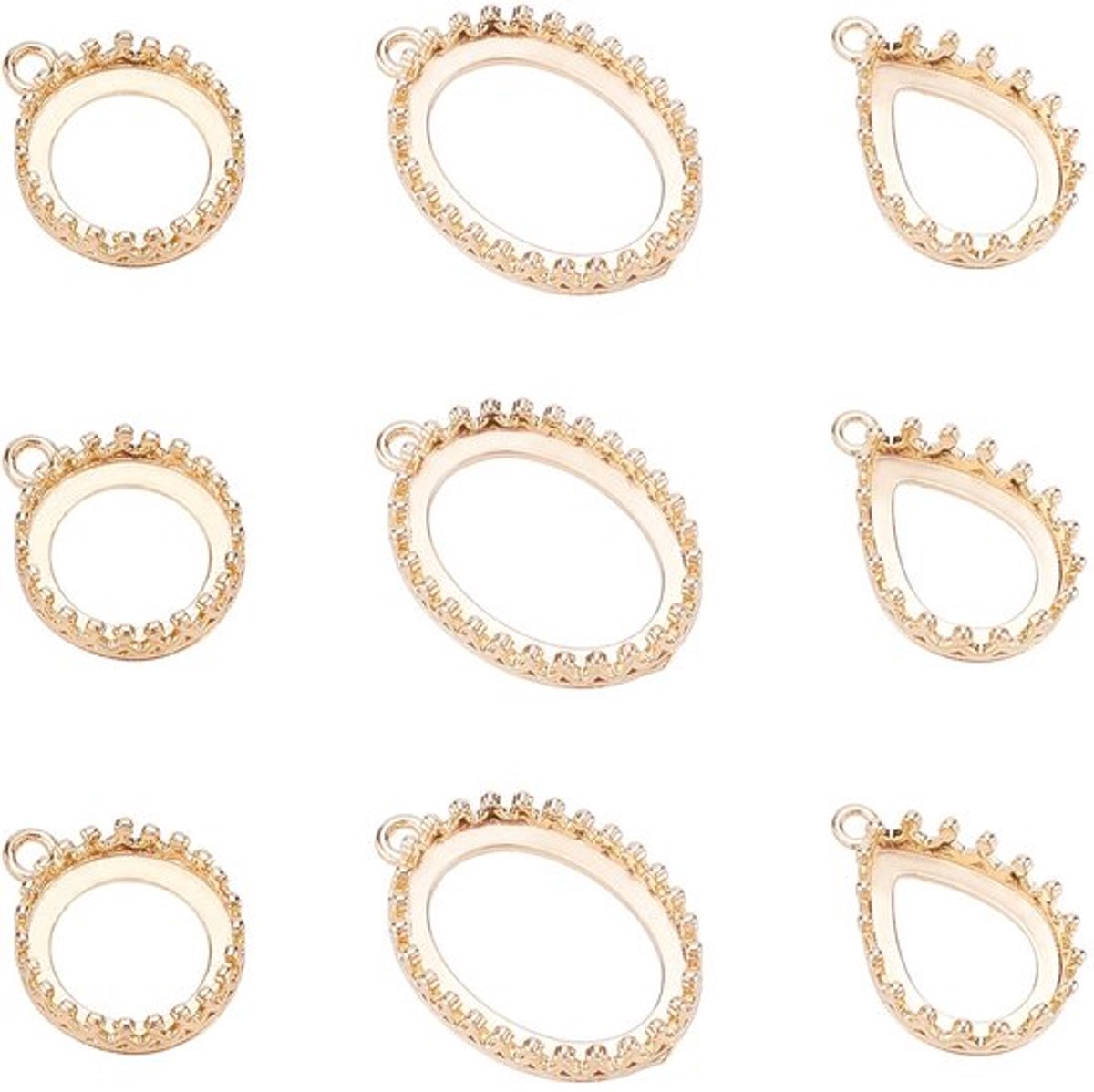 Store_8 - Kroon Instelling - DIY Sieraden Maken - 12Pcs - Gouden