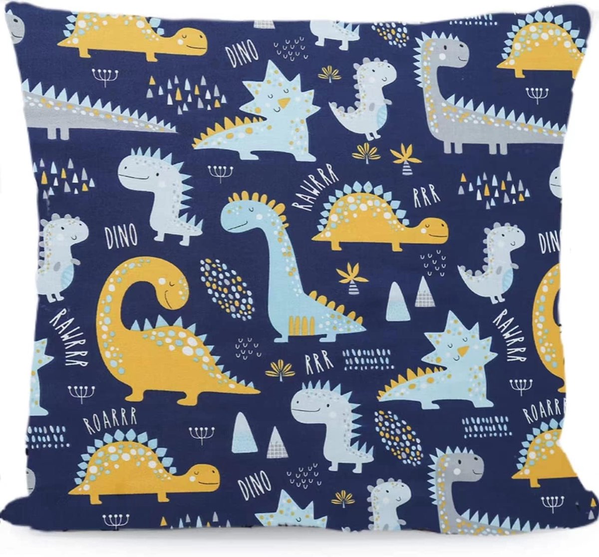 Kussenovertrek voor kinderen, decoratief patroon, 40 x 40 cm, 1 stuk, baby-, peuterkussen, kussenovertrekken voor kinderwagen, biologisch katoen, kussensloop met ritssluiting