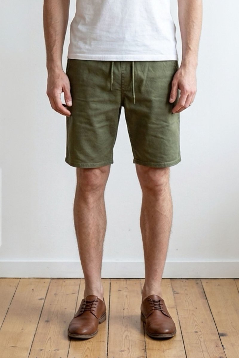 Blend Denim Short Touwtje Groen - Maat XL