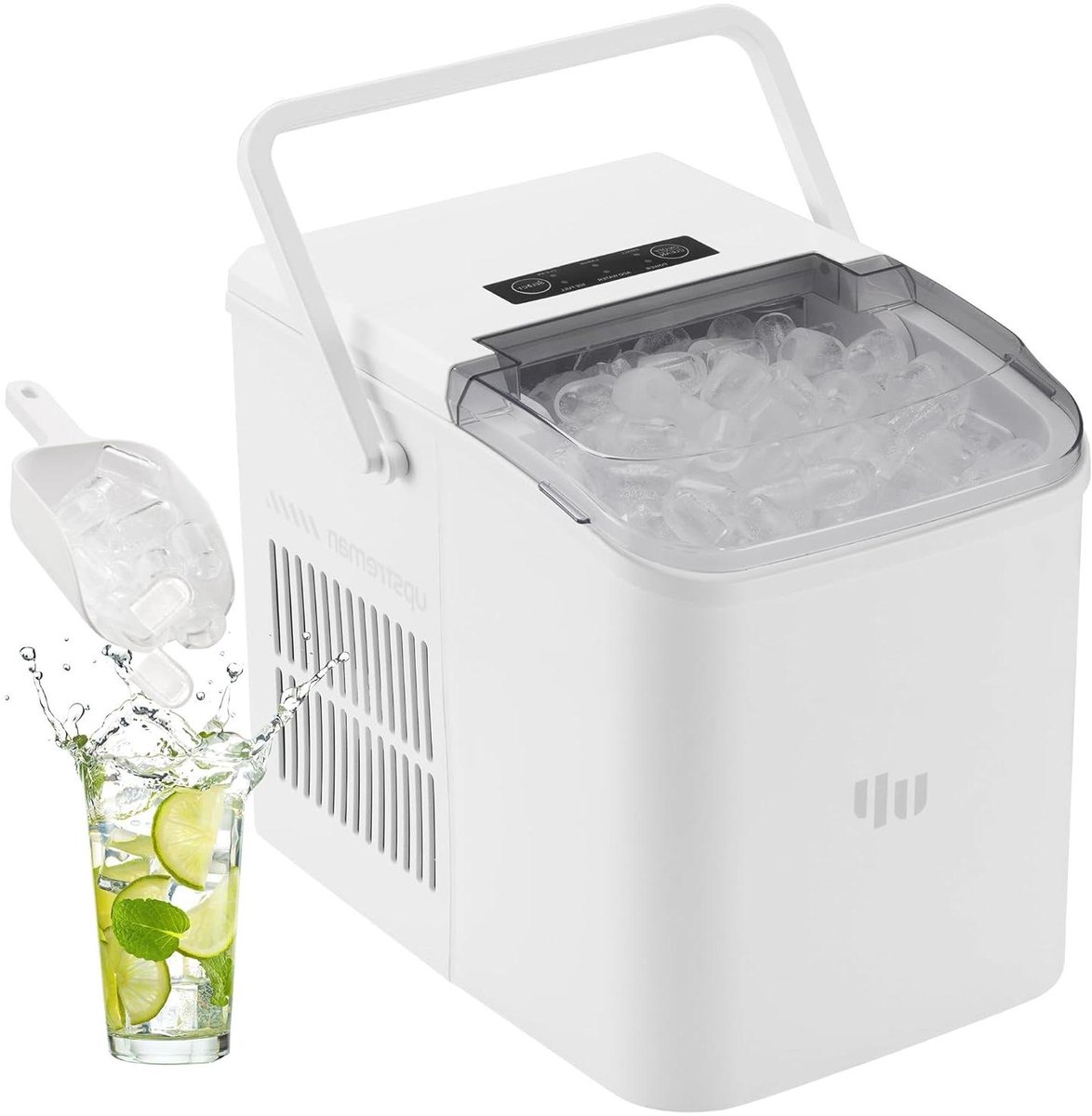 IJsblokjesmachine - Ijsmaker - Dranken Koelen - Snelle IJsproductie - 12 kg per dag - Wit