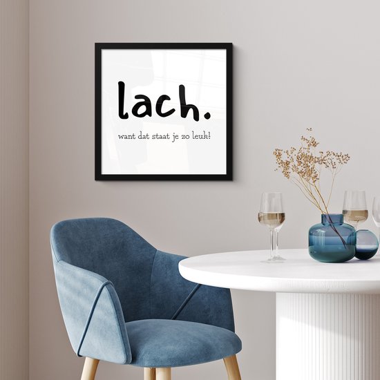 Cadre photo avec affiche - Souriez parce que ça vous va si bien - Citations - Énonciations - 40x40 cm - Cadre pour affiche