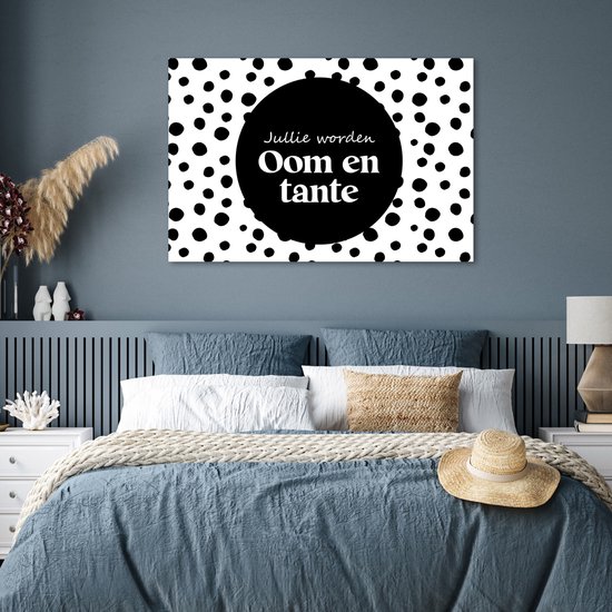 Poster 120x80 cm - Zwanger - 'Jullie worden oom en tante' - Spreuken - Quotes - Posters - Kamer decoratie - Wanddecoratie woonkamer - Muurdecoratie slaapkamer