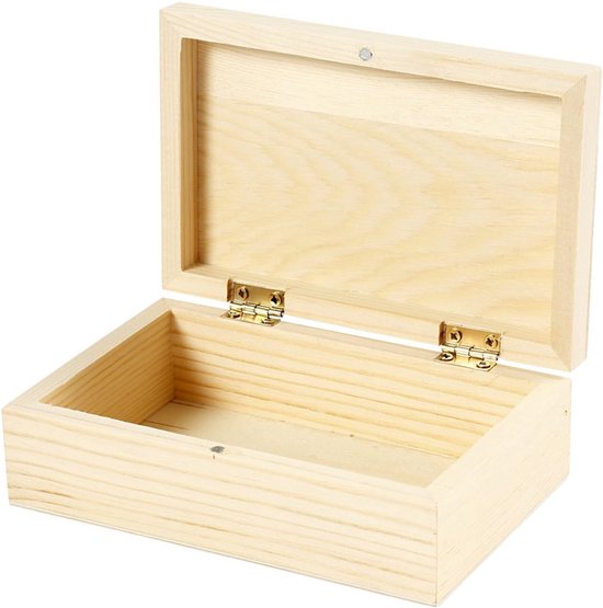 576300 Houten juwelenkistje, 1-delig, magnetisch vangdeksel, grenen — afbeelding 3