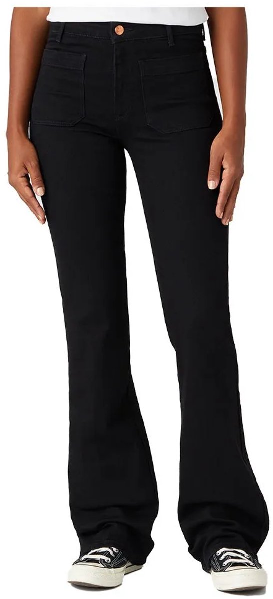 Wrangler Flare Spijkerbroek 25 30 Vrouw Zwart
