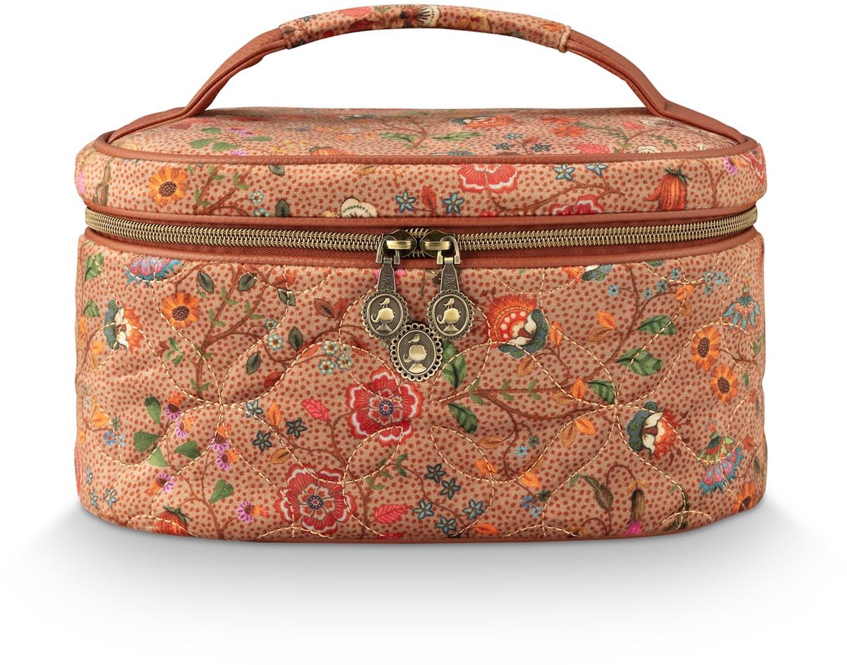 Pip Studio - Beautycase - Cleo Flora Bangalore - Zand - 26x16x16cm