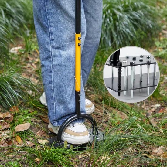 CRLYN® Prikrol - Gazonbeluchter - Gras Beluchten - Gazon Beluchter - Geel en Zwart van CRLYN — afbeelding 5