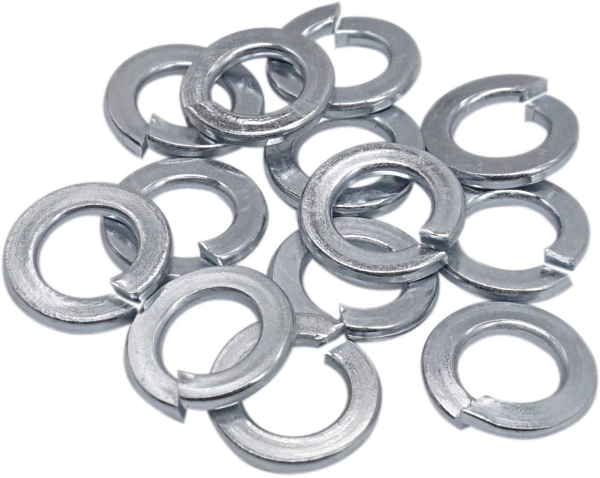 (50 stuks) Verzinkte DIN127 veerringen M10, metalen ringen, veergespleten borgringen