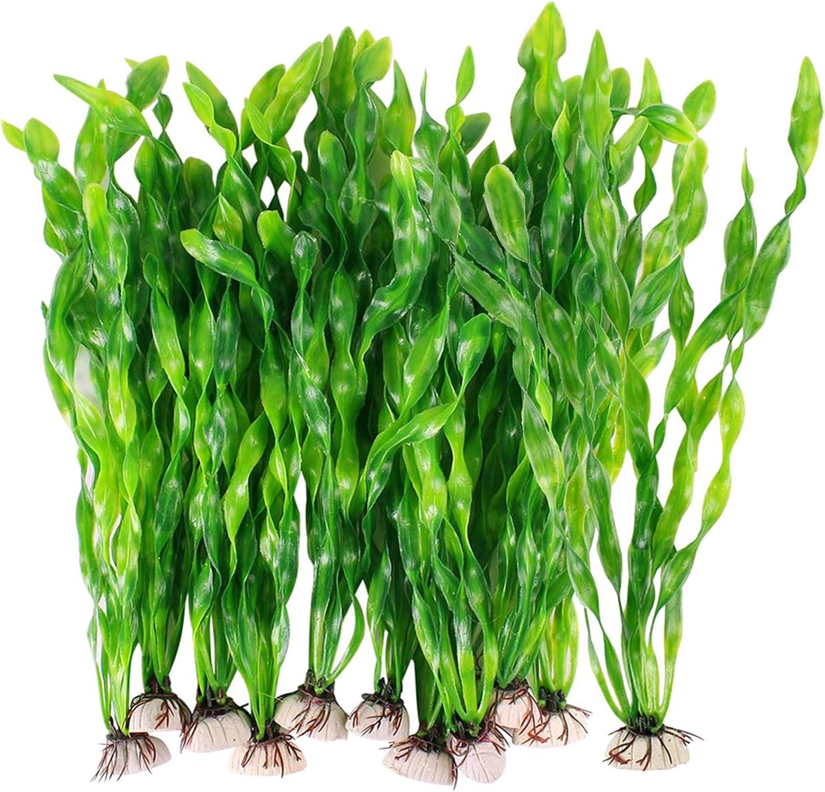 aquariumplanten, 10 stuks, kunststof planten, waterplanten, aquariumdecoratie, voor kunstmatige waterplanten, veilig voor vissen ter decoratie van aquaria